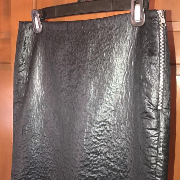 Poleci Pencil Skirt, Black, Texturized, Size 2 - Picture 3 of 16